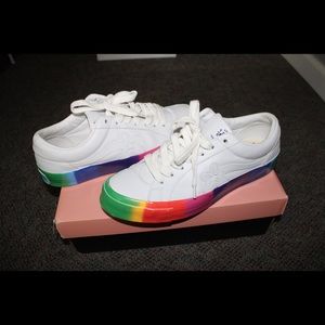 Gold le fluer converse rainbow!